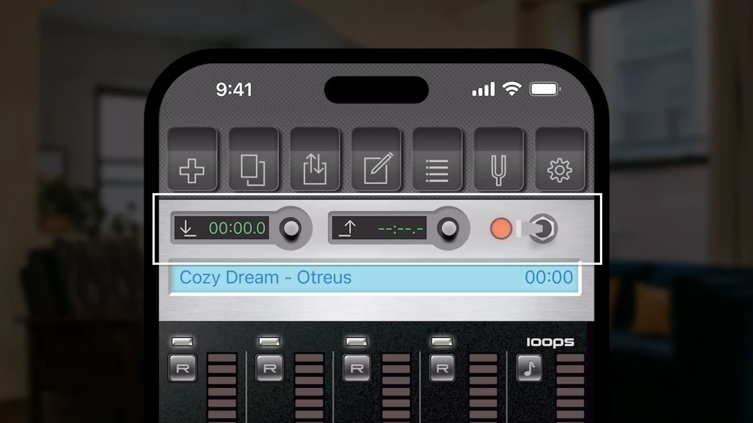 Auto Punch section - StudioMini app to record music